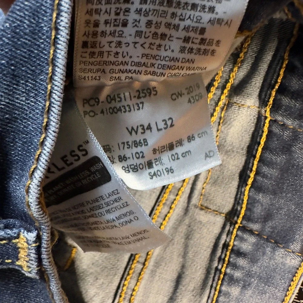 Levi's 511 Slim Fit Jeans Mens 34x32 Blue Medium‎ Wash Casual Modern Denim